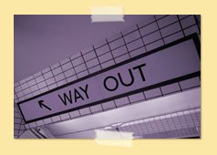 Image of "Way Out" subway sign